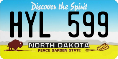 ND license plate HYL599