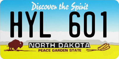 ND license plate HYL601