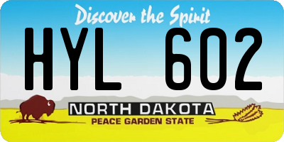 ND license plate HYL602