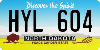 ND license plate HYL604