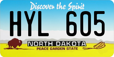 ND license plate HYL605