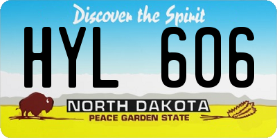 ND license plate HYL606