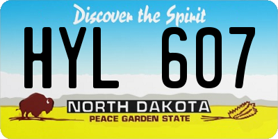 ND license plate HYL607