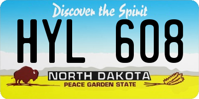 ND license plate HYL608