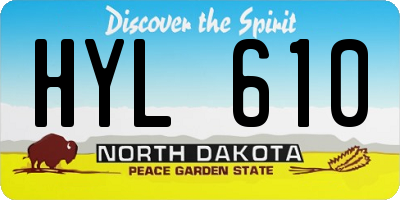 ND license plate HYL610