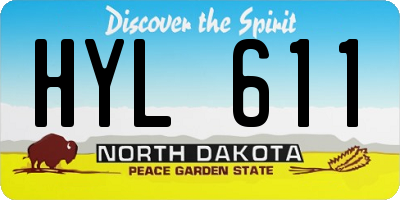 ND license plate HYL611