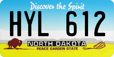 ND license plate HYL612
