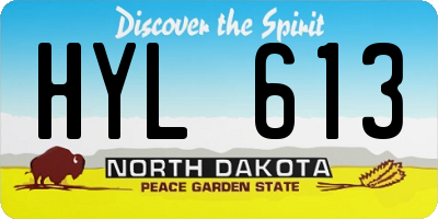 ND license plate HYL613