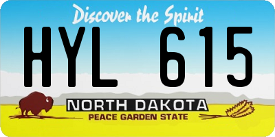ND license plate HYL615