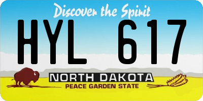ND license plate HYL617