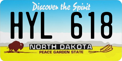 ND license plate HYL618