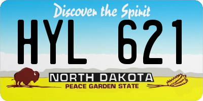 ND license plate HYL621