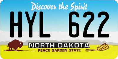 ND license plate HYL622