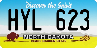 ND license plate HYL623