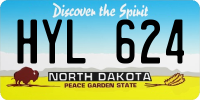 ND license plate HYL624