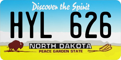 ND license plate HYL626