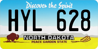 ND license plate HYL628