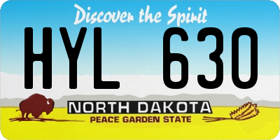 ND license plate HYL630