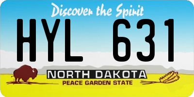 ND license plate HYL631