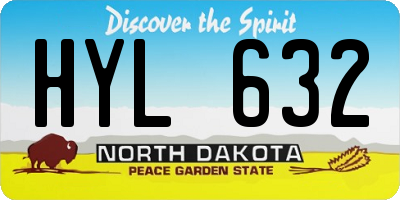 ND license plate HYL632