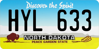 ND license plate HYL633