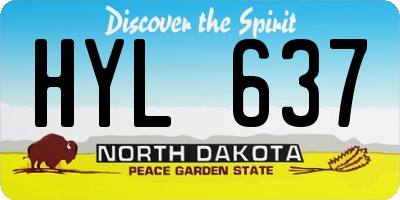 ND license plate HYL637