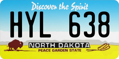 ND license plate HYL638