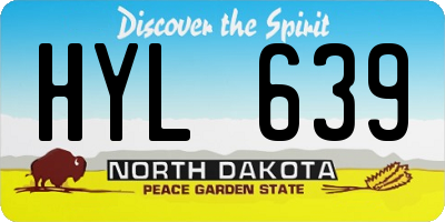 ND license plate HYL639