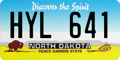 ND license plate HYL641