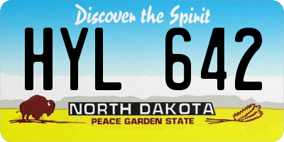 ND license plate HYL642