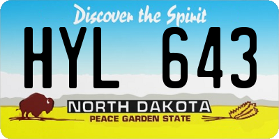 ND license plate HYL643