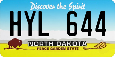 ND license plate HYL644