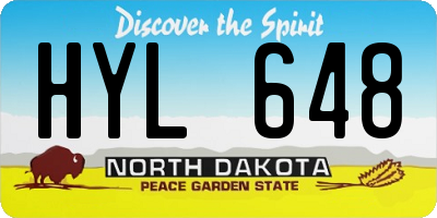 ND license plate HYL648