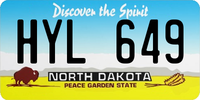 ND license plate HYL649