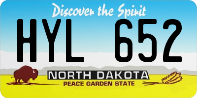 ND license plate HYL652