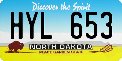 ND license plate HYL653