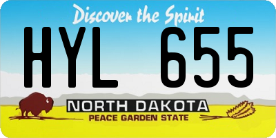 ND license plate HYL655