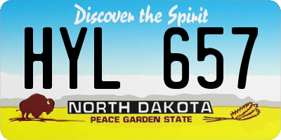 ND license plate HYL657