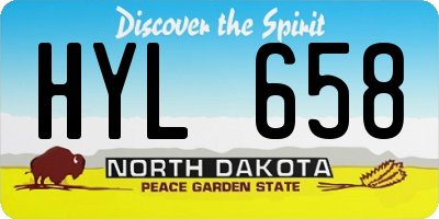 ND license plate HYL658