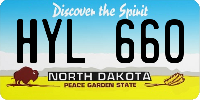 ND license plate HYL660
