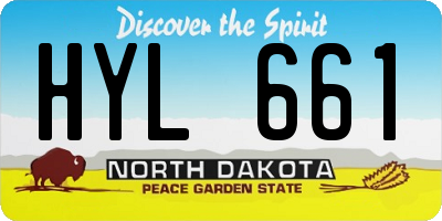 ND license plate HYL661