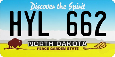 ND license plate HYL662