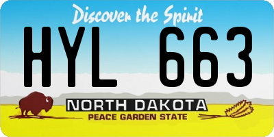 ND license plate HYL663