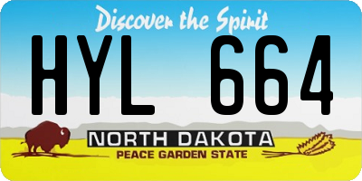 ND license plate HYL664