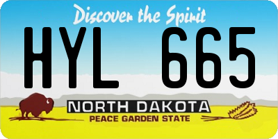 ND license plate HYL665