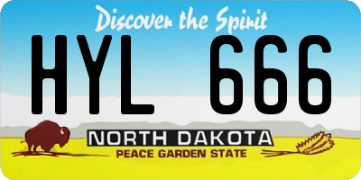 ND license plate HYL666