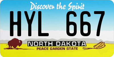 ND license plate HYL667