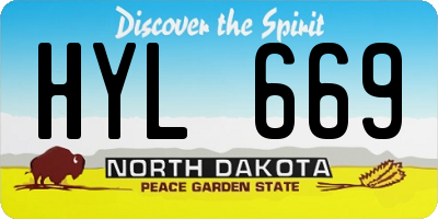 ND license plate HYL669