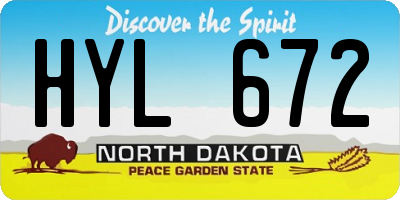 ND license plate HYL672