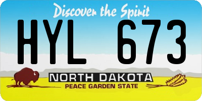 ND license plate HYL673